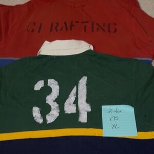 Ralph Lauren Green and Red mens Rugby shirts